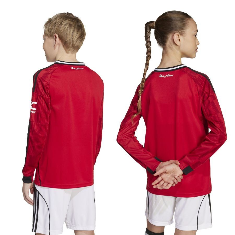 Manchester United Home Shirt 2025/26 Kids Long Sleeves-SoccerKits Hub | Buy Soccer Jerseys Online